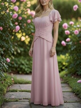 JJ's House Special Occasion Formal Maxi Dress Women's Size S Pink Evenin…